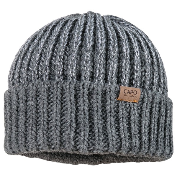 CAPO - Ribbed short Beanie - Mütze Gr One Size braun;grau von CAPO