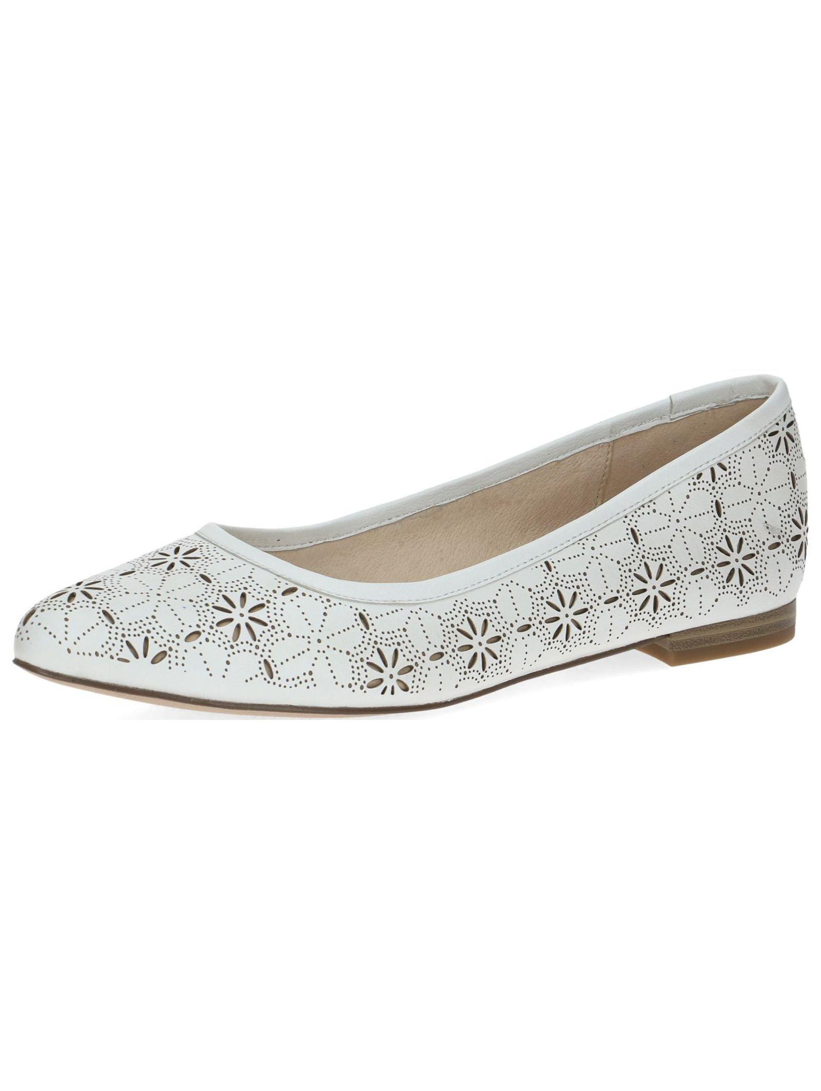 Ballerinas Damen Weiss 41 von CAPRICE