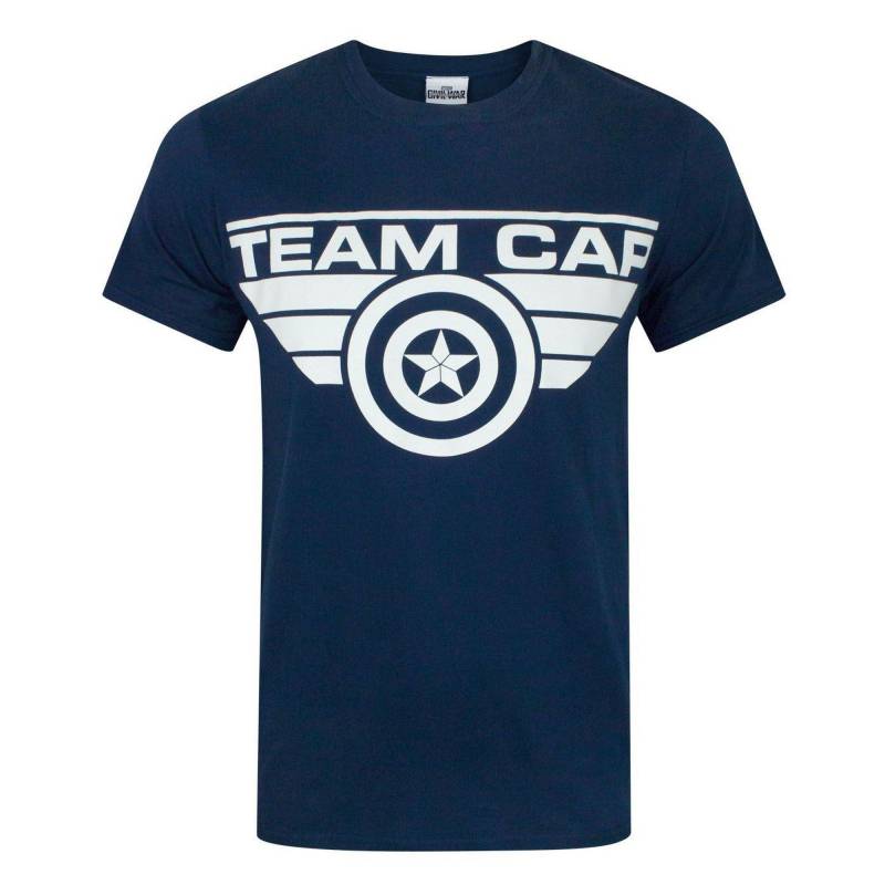 CAPTAIN AMERICA - Civil War Team Cap TShirt, für Herren, Blau, Größe S von CAPTAIN AMERICA