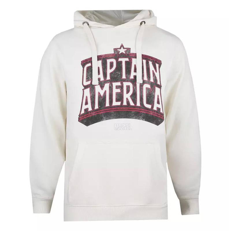 Kapuzenpullover Herren Weiss M von CAPTAIN AMERICA