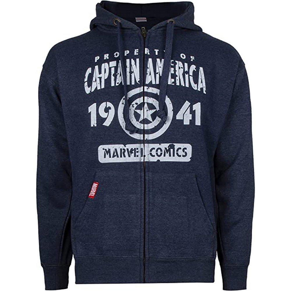 Property Of Hoodie Mit Durchgehendem Reißverschluss Herren Marine XL von CAPTAIN AMERICA