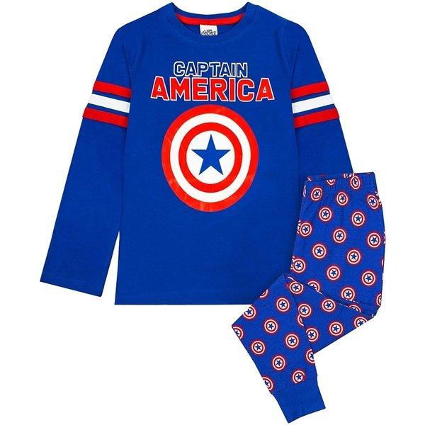 Schlafanzug Mit Langer Hose Jungen Blau 104 von CAPTAIN AMERICA