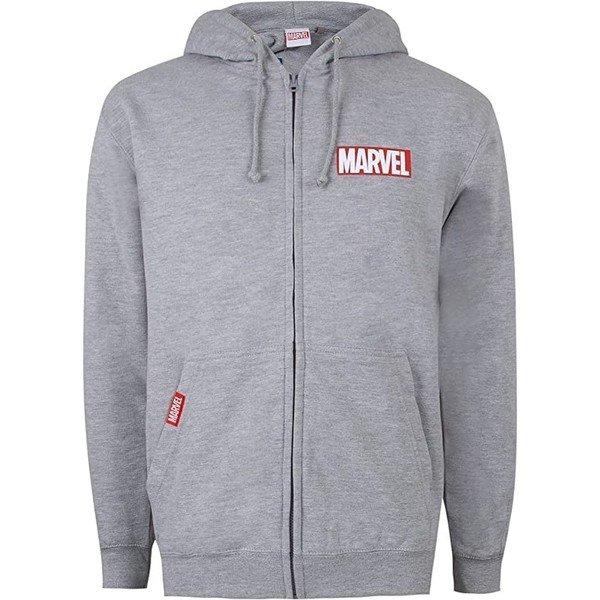 Shield Hoodie Mit Durchgehendem Reißverschluss Herren Grau S von CAPTAIN AMERICA