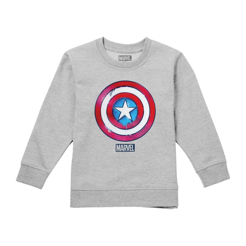 Sweatshirt Mädchen Grau 128 von CAPTAIN AMERICA