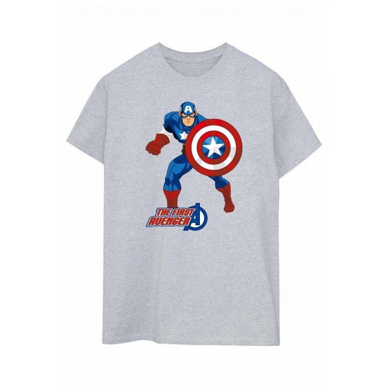 The First Avenger Tshirt Damen Grau 3XL von CAPTAIN AMERICA