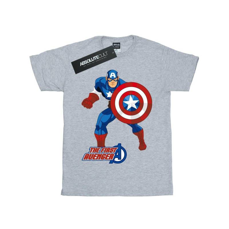 The First Avenger Tshirt Damen Grau L von CAPTAIN AMERICA