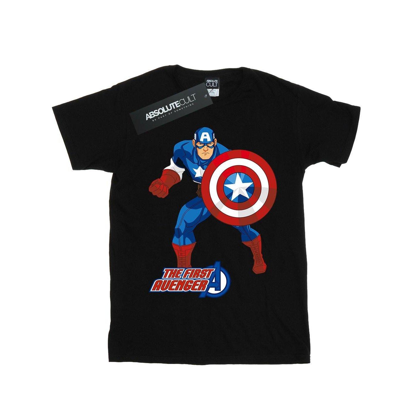 The First Avenger Tshirt Damen Schwarz 3XL von CAPTAIN AMERICA