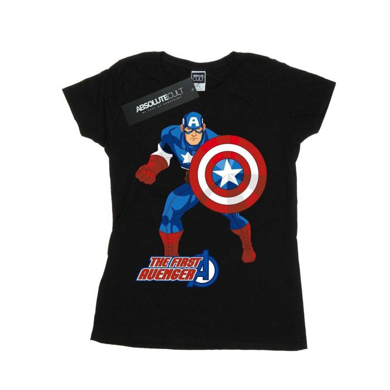 The First Avenger Tshirt Damen Schwarz L von CAPTAIN AMERICA