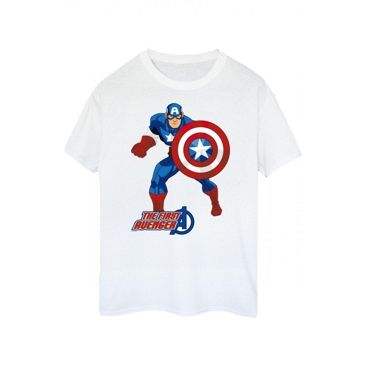 The First Avenger Tshirt Damen Weiss L von CAPTAIN AMERICA