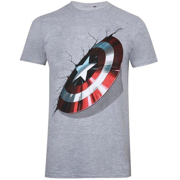 Tshirt Herren Grau L von CAPTAIN AMERICA