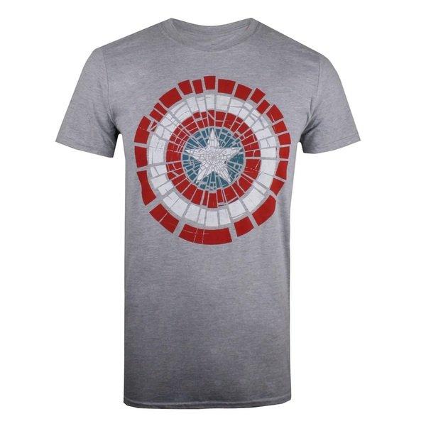 Tshirt Herren Grau S von CAPTAIN AMERICA