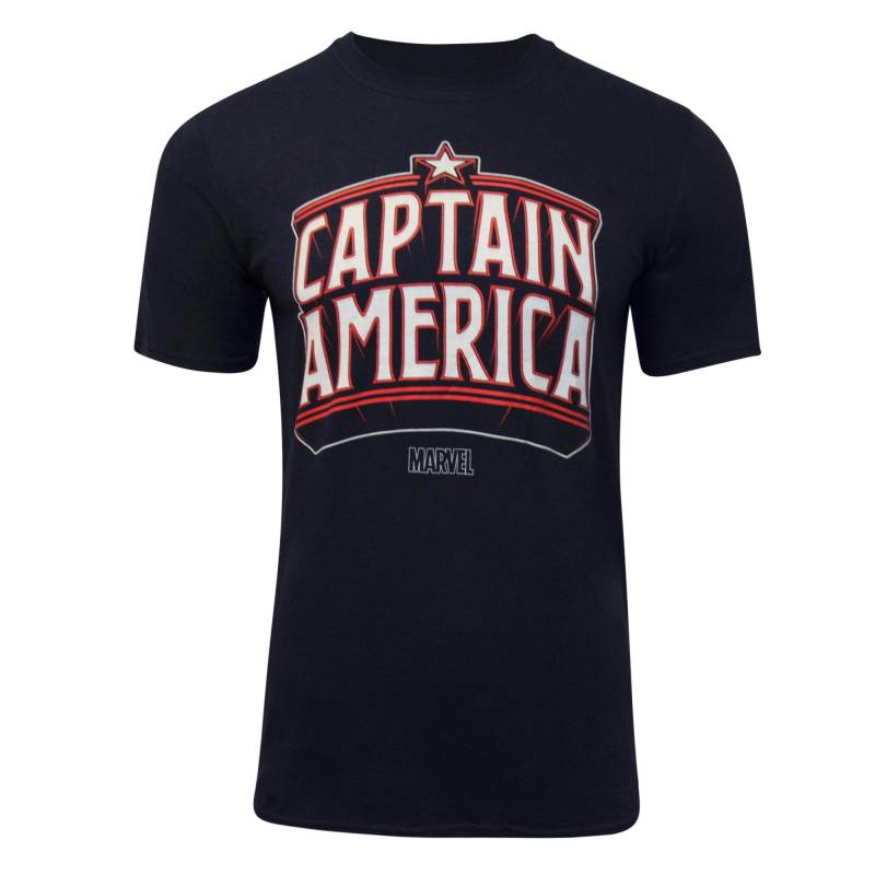 Tshirt Herren Marine L von CAPTAIN AMERICA