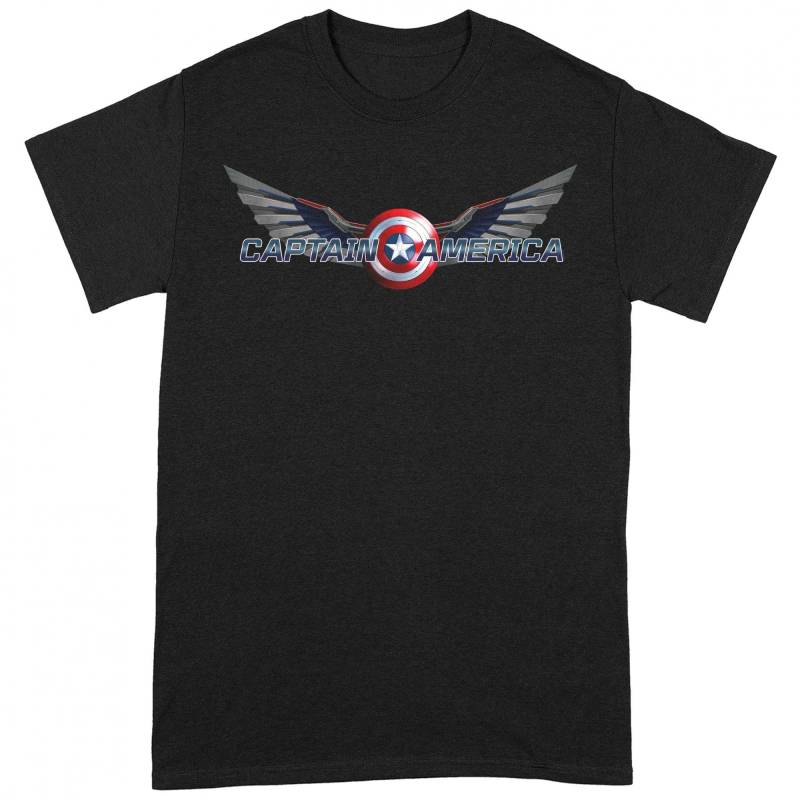 Tshirt Herren Schwarz L von CAPTAIN AMERICA