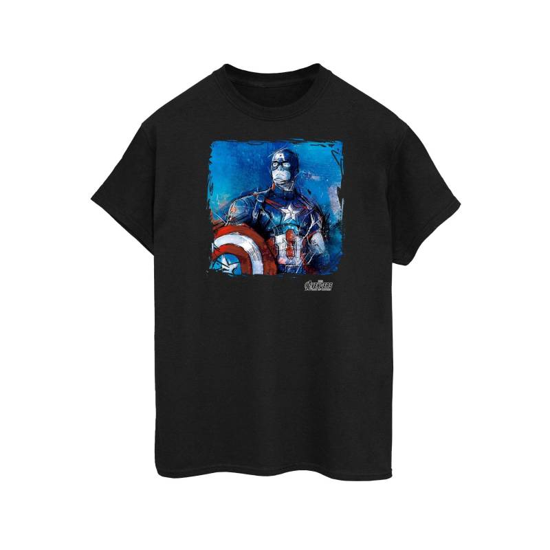 Tshirt Herren Schwarz L von CAPTAIN AMERICA