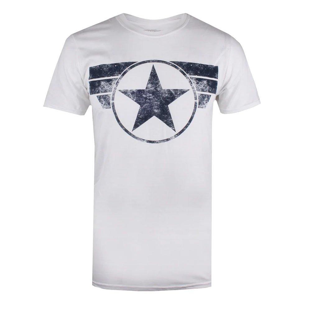 Tshirt Herren Weiss L von CAPTAIN AMERICA