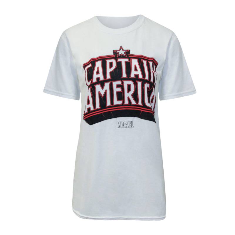 Tshirt Herren Weiss M von CAPTAIN AMERICA