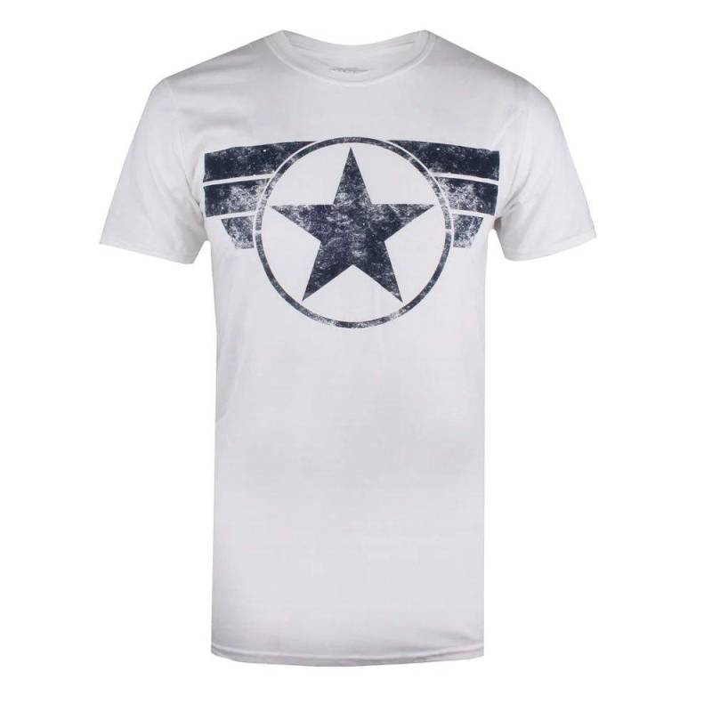 Tshirt Herren Weiss XL von CAPTAIN AMERICA