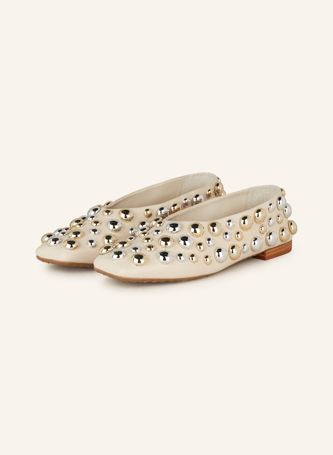 Carrano Ballerinas Mit Nieten beige von CARRANO