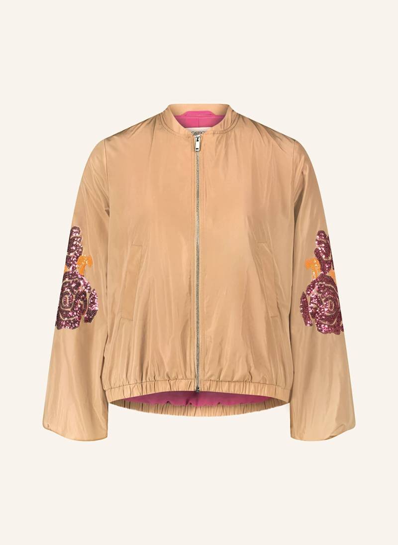 Cartoon Blouson Mit Pailletten beige von CARTOON