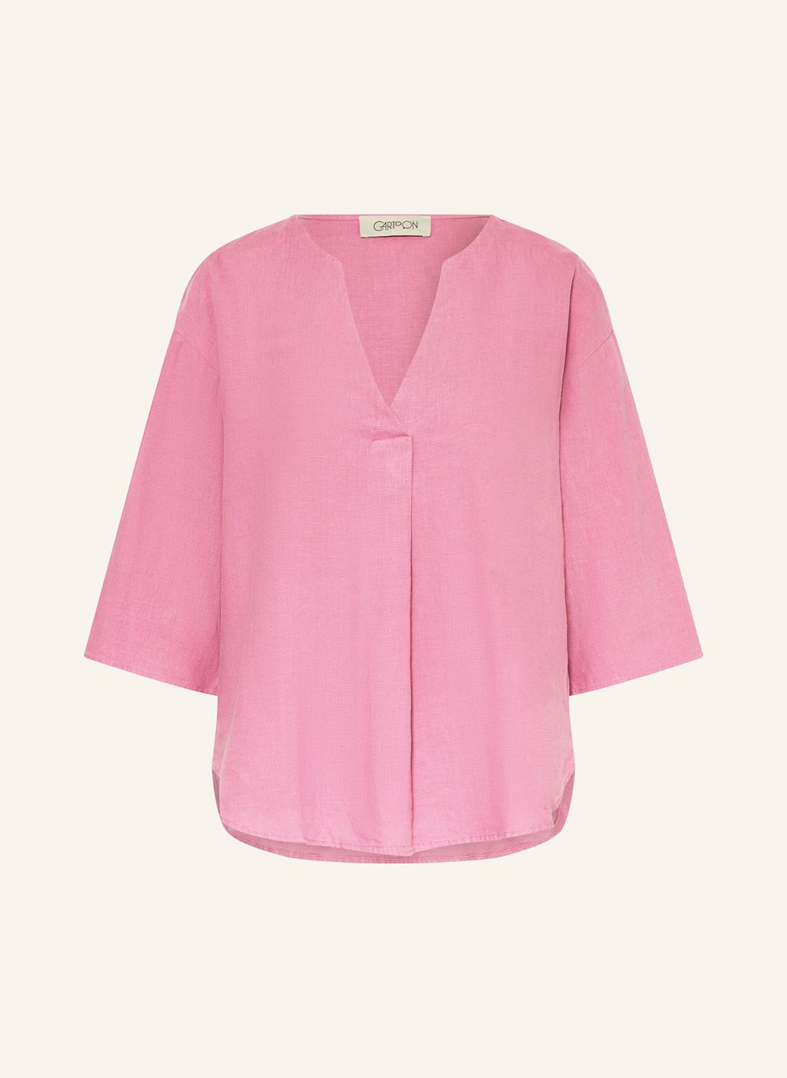 Cartoon Blusenshirt Aus Leinen Mit 3/4-Arm pink Cartoon Blusenshirt Aus Leinen Mit 3/4-Arm pink von CARTOON