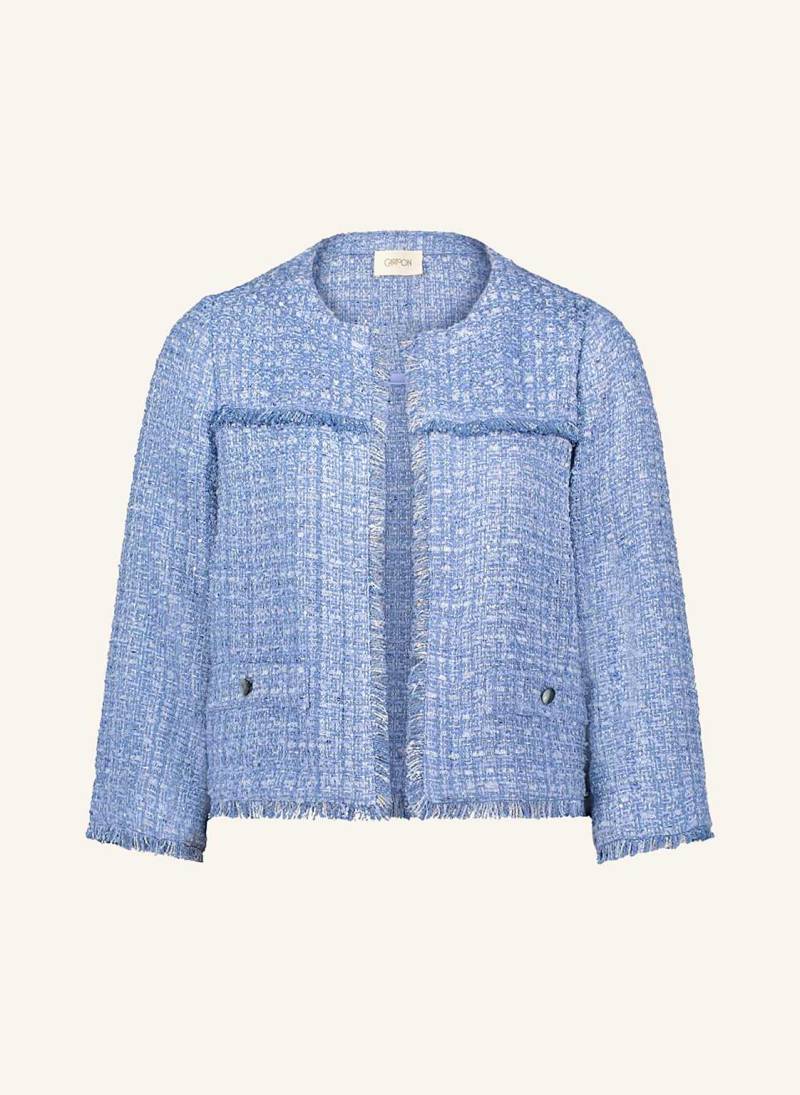 Cartoon Bouclé-Jacke Mit Pailletten blau von CARTOON
