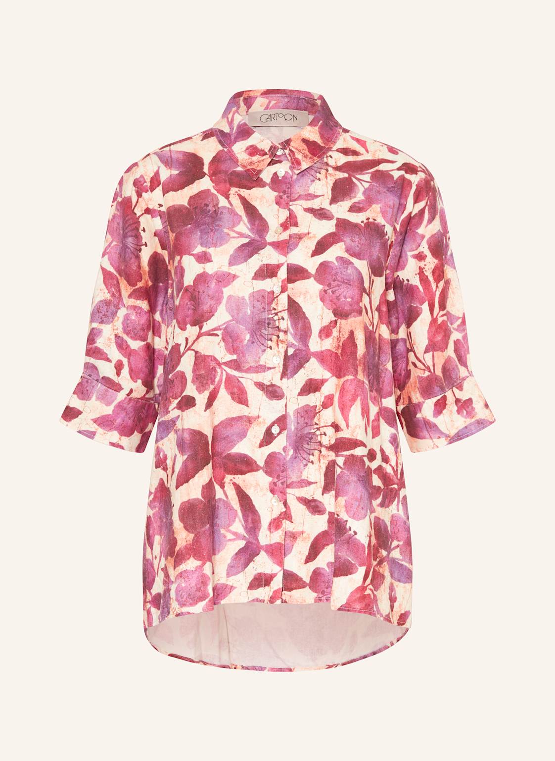 Cartoon Hemdbluse Mit Leinen pink Cartoon Hemdbluse Mit Leinen pink von CARTOON