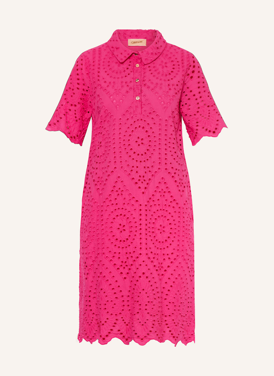 Cartoon Hemdblusenkleid Aus Lochspitze pink Cartoon Hemdblusenkleid Aus Lochspitze pink von CARTOON