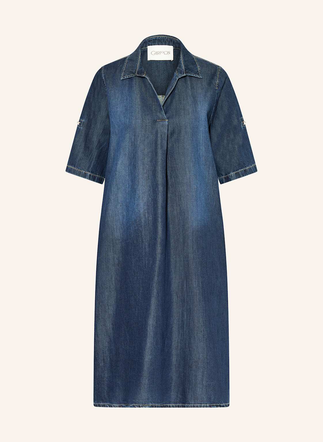 Cartoon Kleid Im Materialmix blau Cartoon Kleid Im Materialmix blau von CARTOON