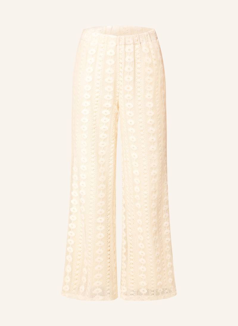 Cartoon Marlenehose Aus Spitze beige von CARTOON