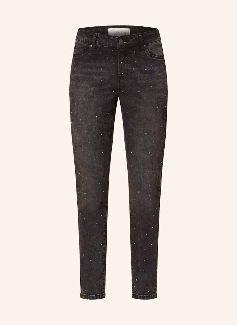 Cartoon Skinny Jeans Mit Schmucksteinen grau von CARTOON