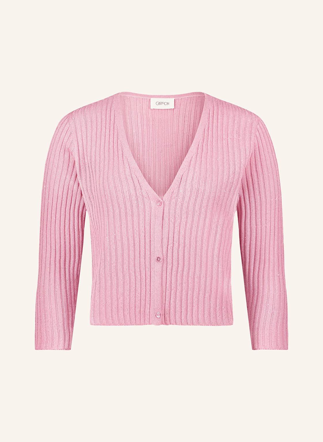 Cartoon Strickjacke Mit 3/4-Arm Und Pailletten lila Cartoon Strickjacke Mit 3/4-Arm Und Pailletten lila von CARTOON