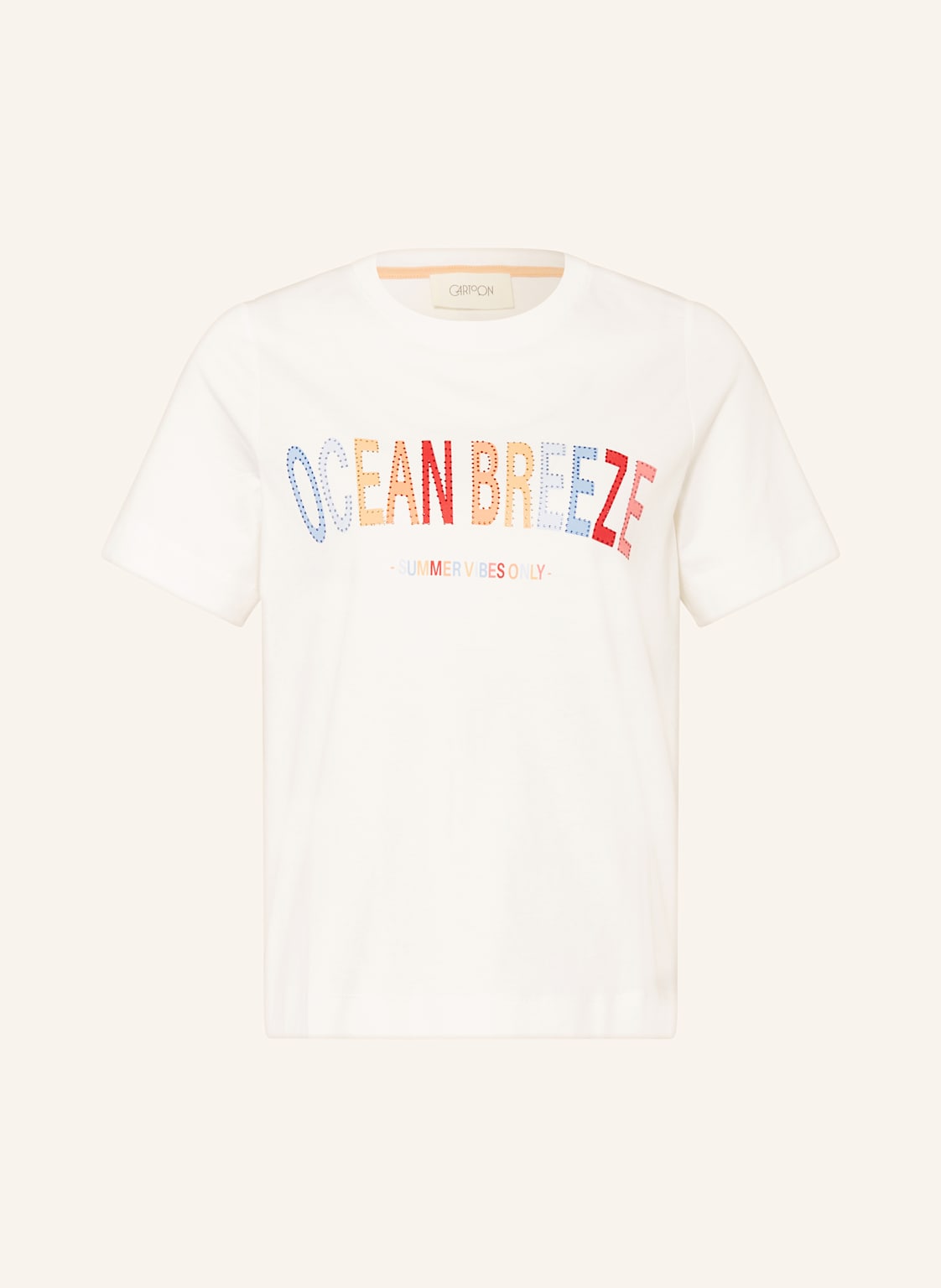 Cartoon T-Shirt Mit Schmucksteinen weiss Cartoon T-Shirt Mit Schmucksteinen weiss von CARTOON