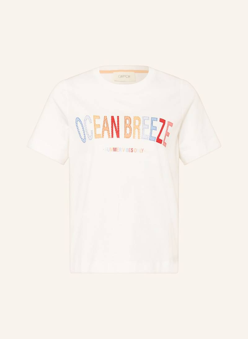 Cartoon T-Shirt Mit Schmucksteinen weiss von CARTOON
