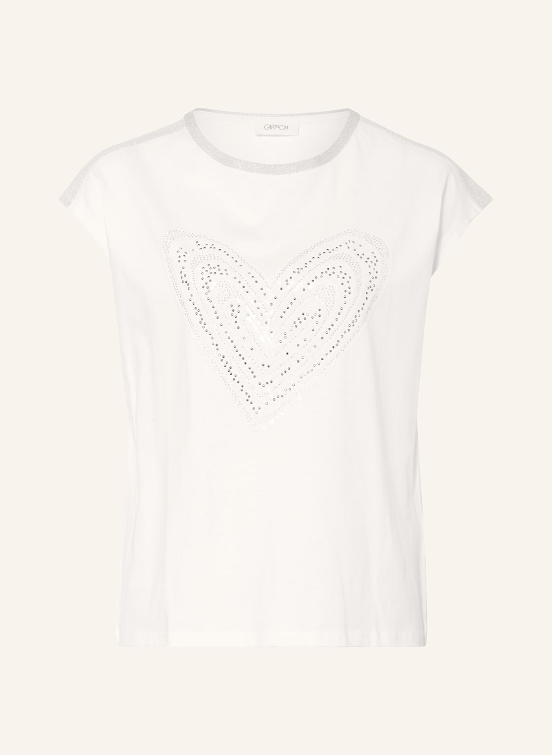 Cartoon T-Shirt Mit Schmucksteinen weiss Cartoon T-Shirt Mit Schmucksteinen weiss von CARTOON