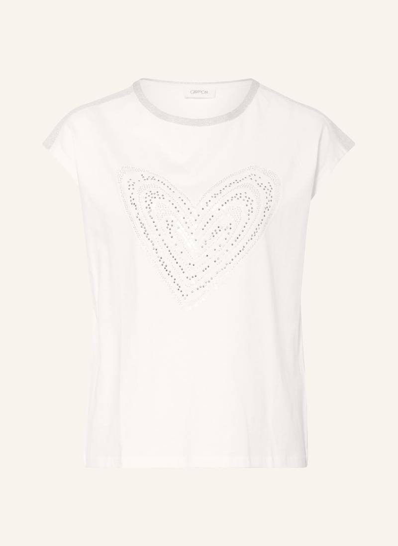 Cartoon T-Shirt Mit Schmucksteinen weiss von CARTOON
