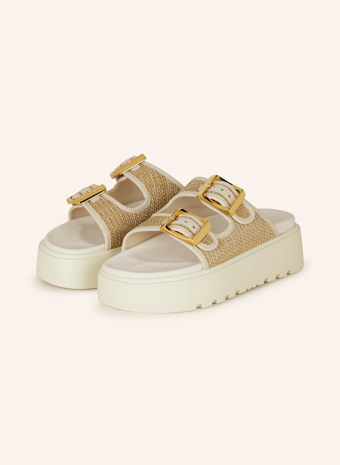 Casadei Plateau-Pantoletten Birlkey weiss Casadei Plateau-Pantoletten Birlkey weiss von CASADEI