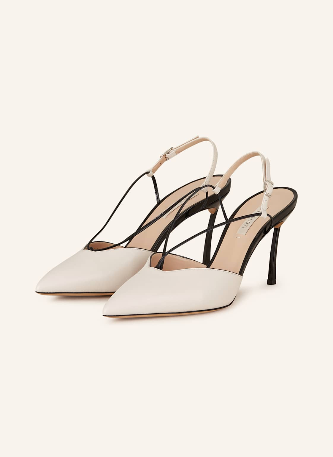 Casadei Slingpumps Blade weiss von CASADEI