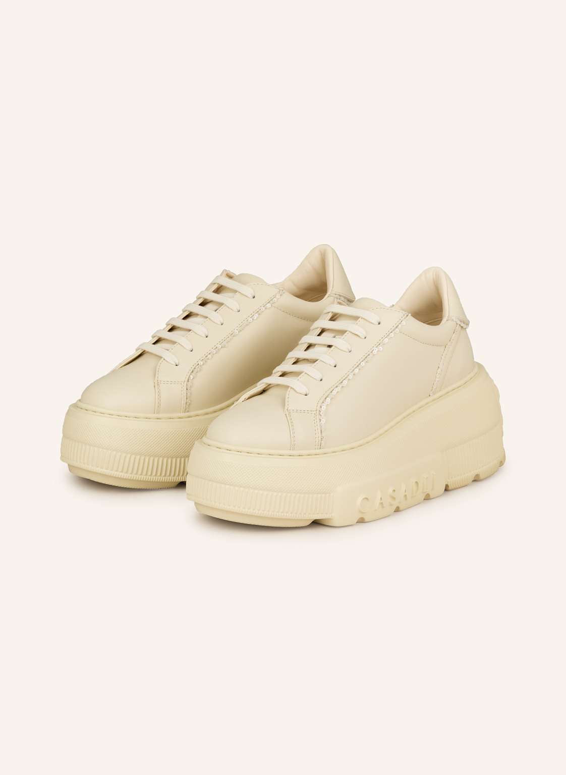 Casadei Sneaker Nexus Mit Pailletten weiss Casadei Sneaker Nexus Mit Pailletten weiss von CASADEI