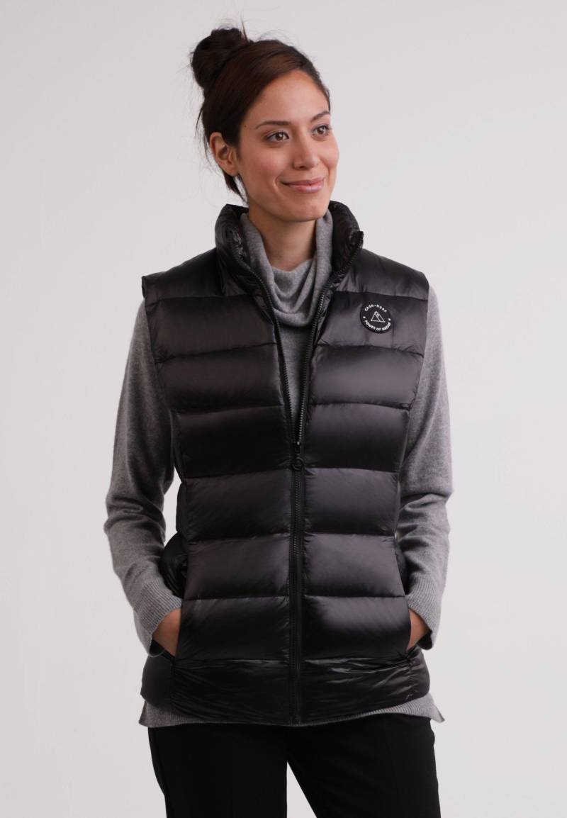 Daunengilet Mit Kaschmirfutter In Glänzender Optik Damen Schwarz XS von CASH-MERE.CH