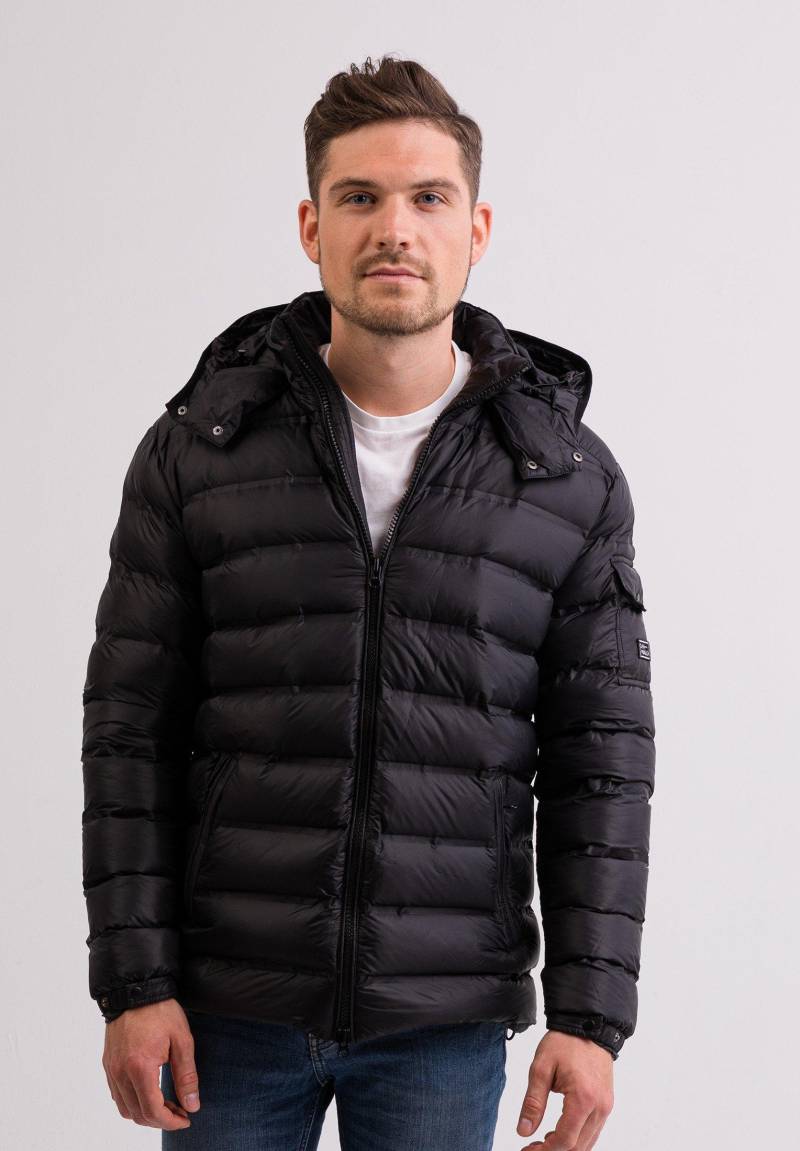 Daunenjacke Mit Kapuze Und Kaschmirfutter Herren Schwarz XXL von CASH-MERE.CH