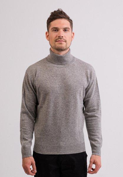 Kaschmir Rollkragen Pullover Herren Grau M von CASH-MERE.CH