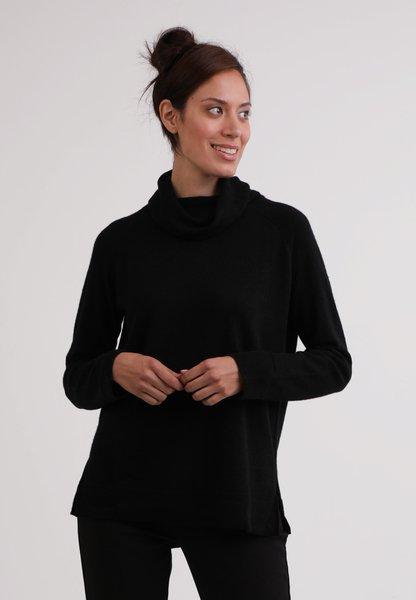 Kaschmir Rollkragen Pullover Damen Schwarz XXL von CASH-MERE.CH