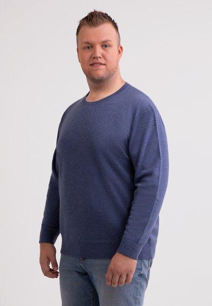 CASH-MERE.CH - Kaschmir Rundhals Pullover, für Herren, Blau Denim, Größe 4XL von CASH-MERE.CH