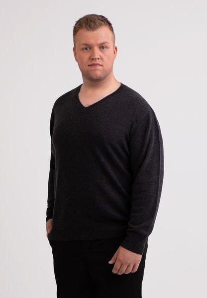 CASH-MERE.CH - Kaschmir V-Ausschnitt Pullover, für Herren, Schwarz Leicht, Größe 4XL von CASH-MERE.CH