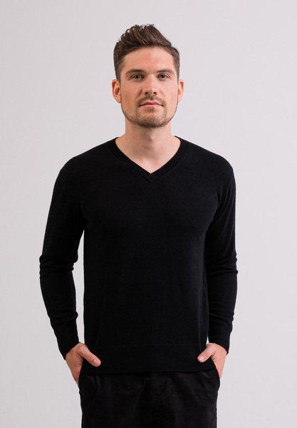 CASH-MERE.CH - Kaschmir V-Ausschnitt Pullover, für Herren, Schwarz, Größe XL von CASH-MERE.CH