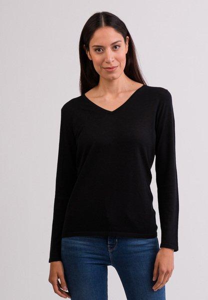 CASH-MERE.CH - Kaschmir V-Ausschnitt Pullover, für Damen, Schwarz, Größe XL von CASH-MERE.CH