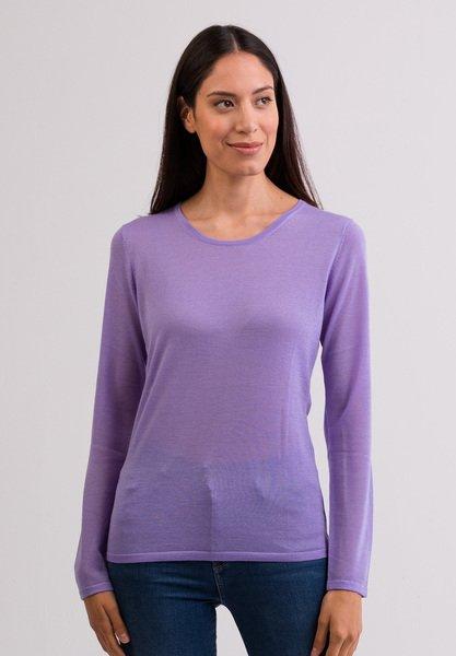 CASH-MERE.CH - Kaschmir Rundhals Pullover, für Damen, Viola, Größe XXL von CASH-MERE.CH