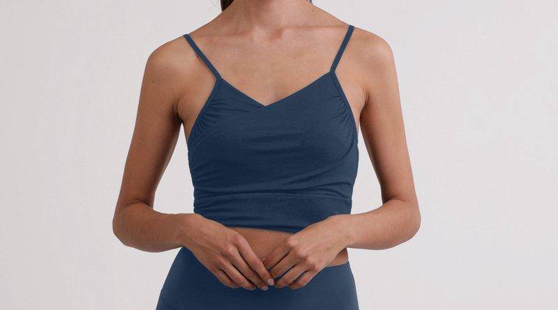 Yoga Top Damen Marine XS von CASH-MERE.CH