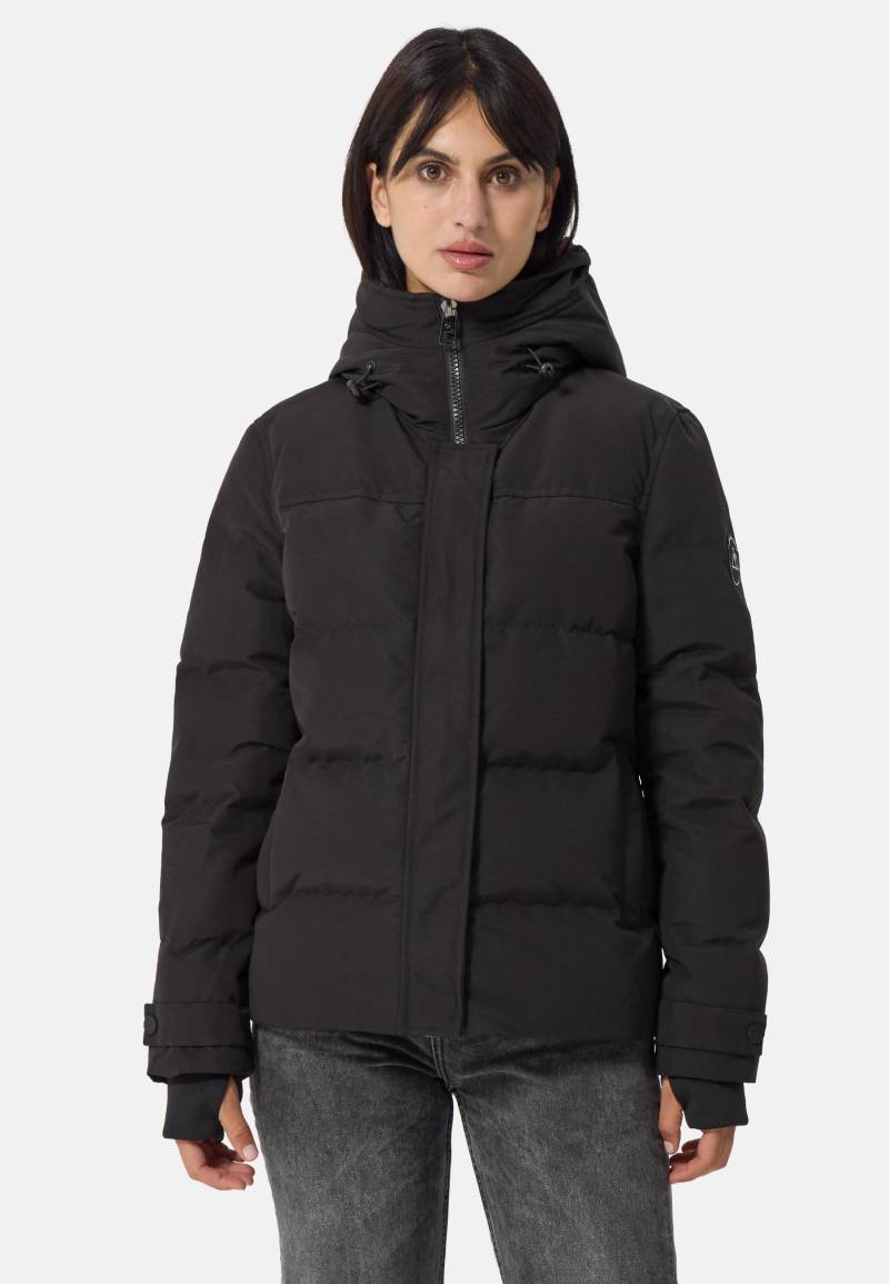 Daunenparka Mit Kapuze Und Kaschmirfutter Damen Schwarz L von CASH-MERE.CH