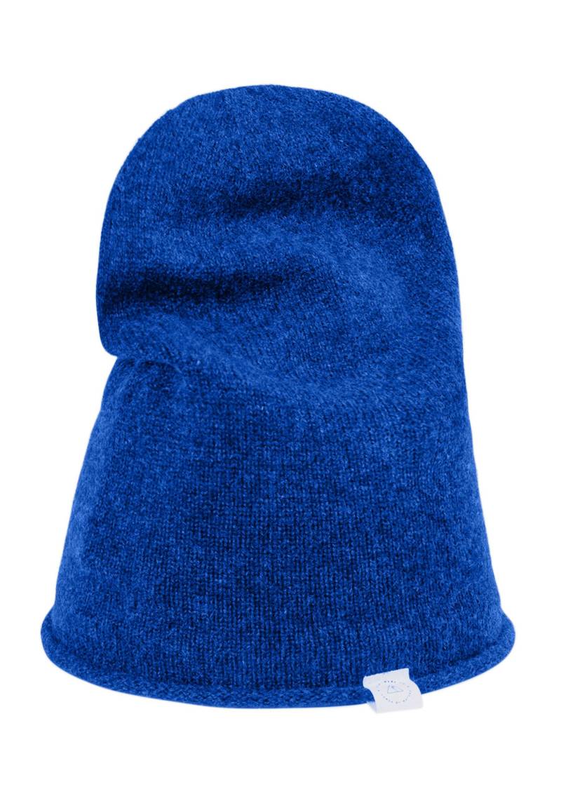 Kaschmir Beanie Damen Blau ONE SIZE von CASH-MERE.CH